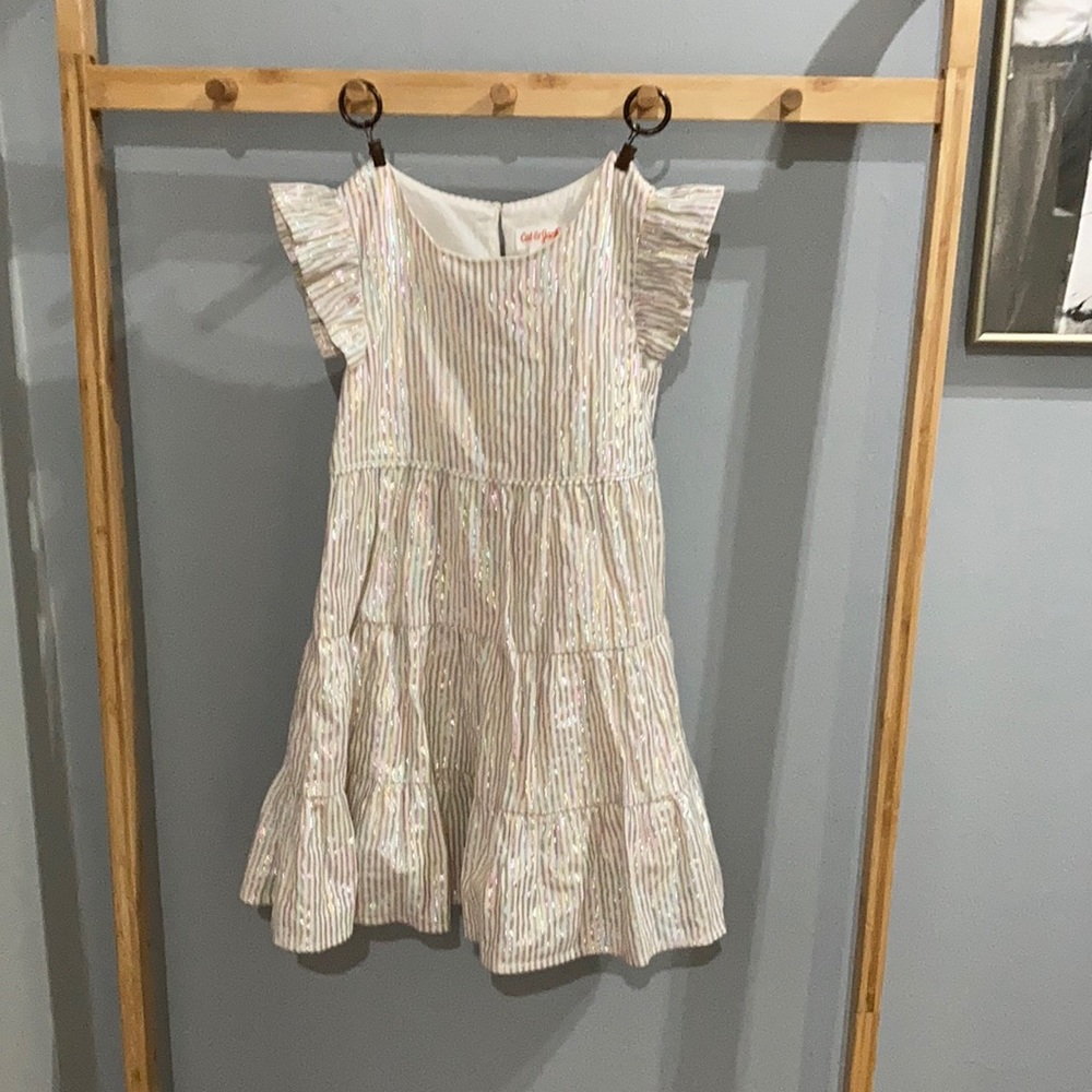 Cat and jack cap sleeve dress with tier ruffles